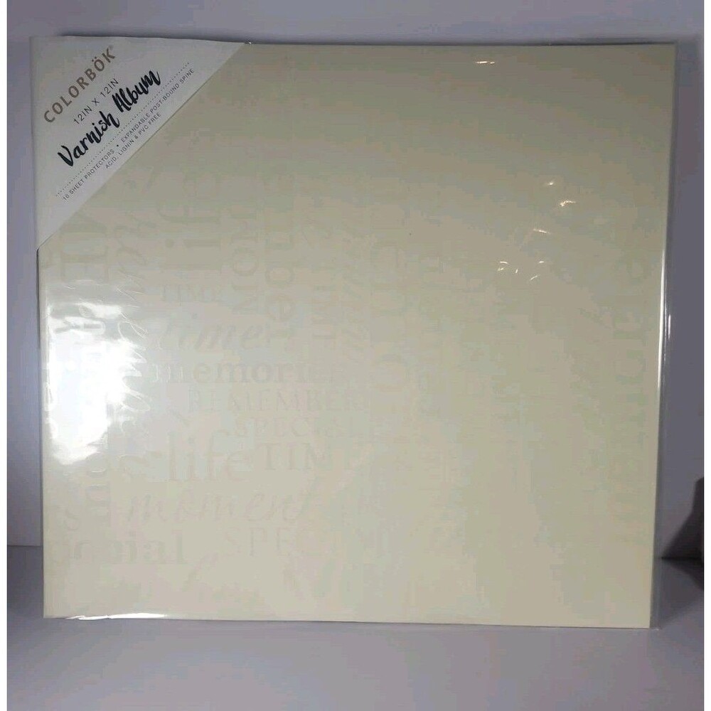 Colorbok 12"x12" Varnish Album, Expandable Post-Bound Spine, 10 Sheet Protectors